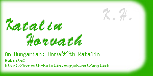 katalin horvath business card